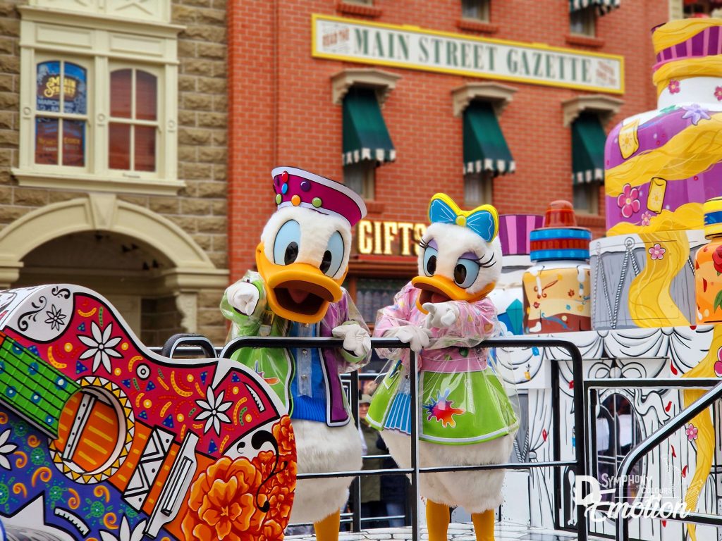 Donald et Daisy lors du show 