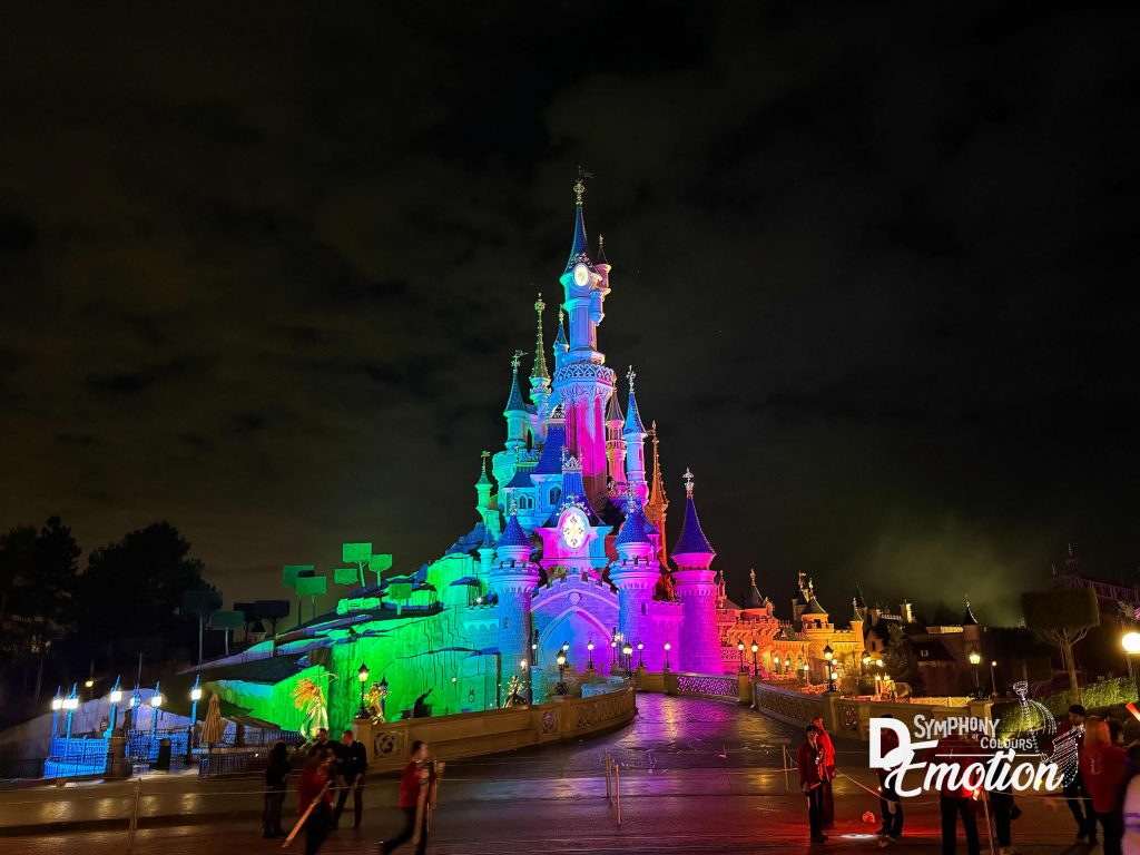 Château mappé avec le symbole de la soirée