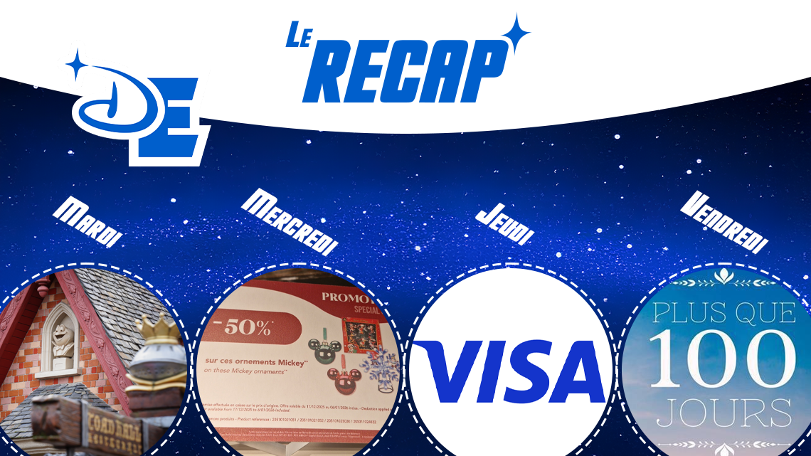 Le Récap de la semaine du 15 décembre 2025 à Disneyland Paris