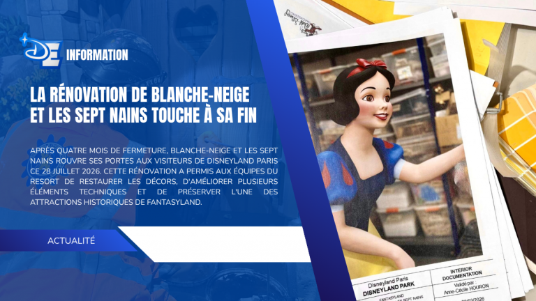La rénovation de Blanche-Neige et les Sept Nains touche à sa fin