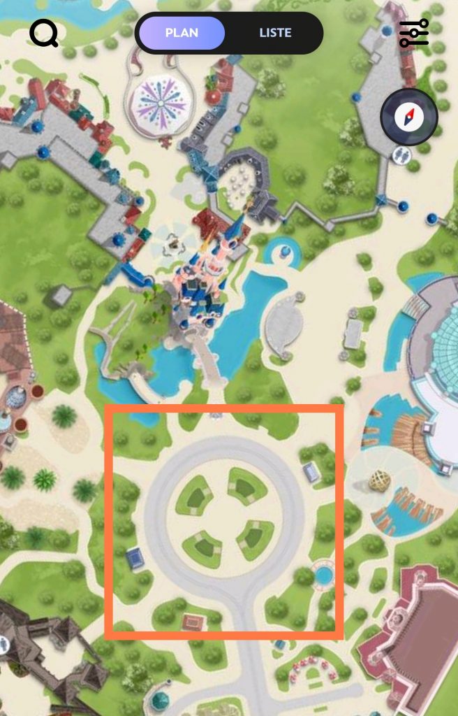 Central plaza, éclipse à Disneyland Paris