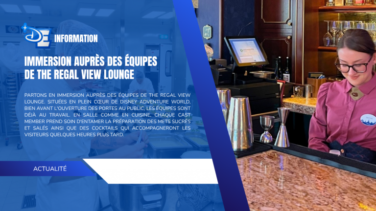 Immersion auprès des équipes de The Regal View Lounge