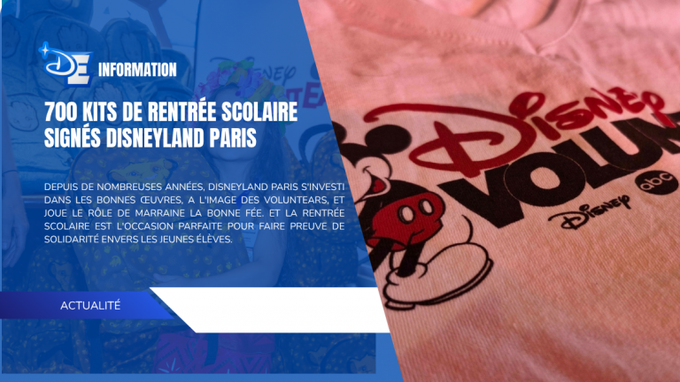 700 kits de rentrée scolaire signés Disneyland Paris