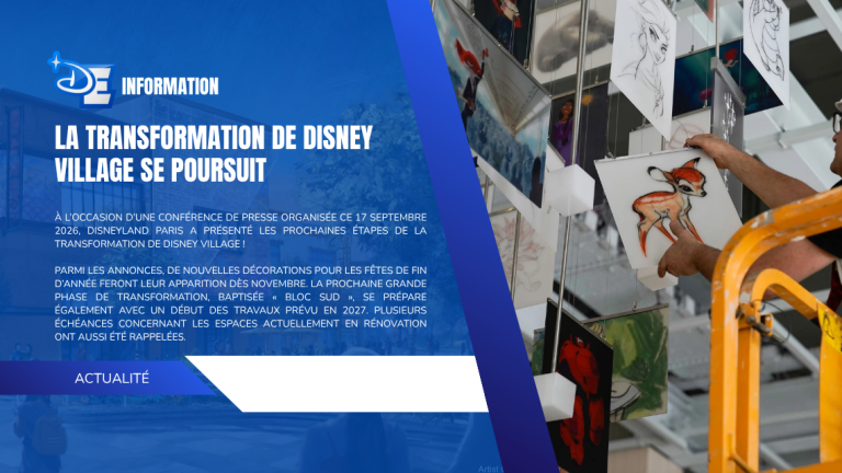 La transformation de Disney Village se poursuit