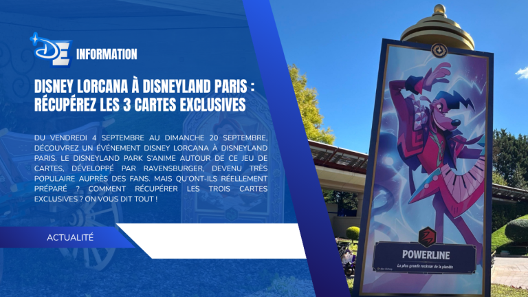 Disney Lorcana à Disneyland Paris : récupérez les 3 cartes exclusives