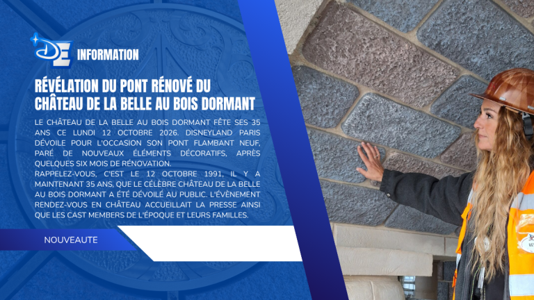 Révélation du pont rénové du Château de la Belle au Bois Dormant